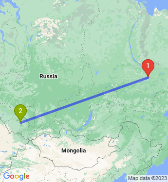 Маршрут из Якутска в Барнаул