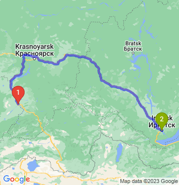 Маршрут из Абакана в Иркутск