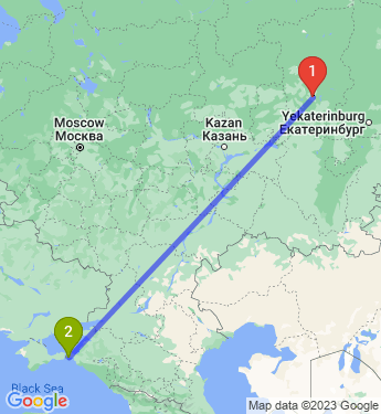 Маршрут из Перми в Тамань