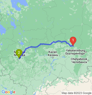Маршрут из Перми в Москву