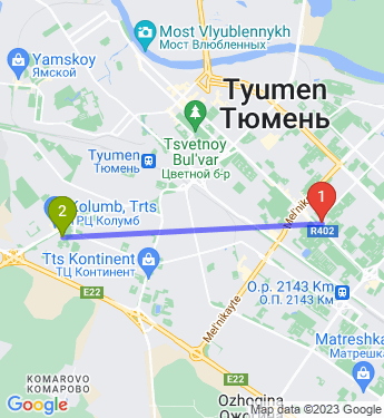 Маршрут по Тюмени