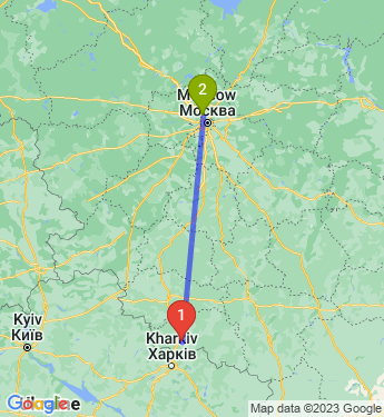 Маршрут из Белгорода в Химки