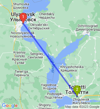 Маршрут из Ульяновска в Тольятти