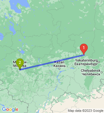 Маршрут из Перми в Москву
