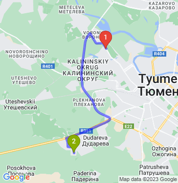 Маршрут из Тюмени в Московский