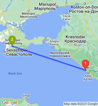 Маршрут из Сочи в Симферополя