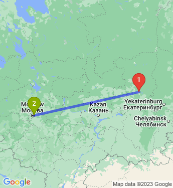Маршрут из Перми в Реутов