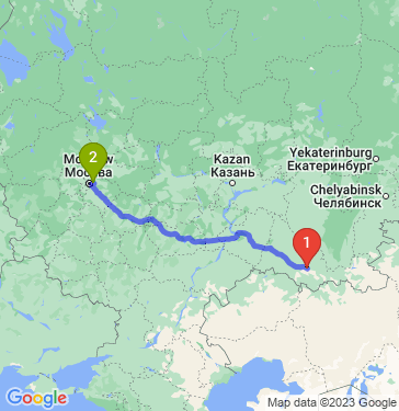 Маршрут из Оренбурга в Балашиху