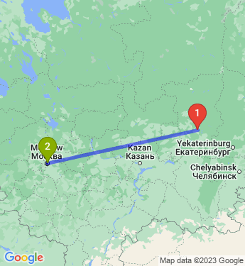 Маршрут из Перми в Москву