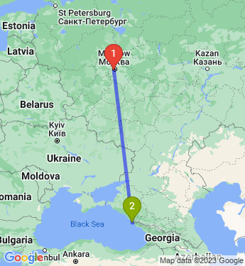 Маршрут из Москвы в Сочи