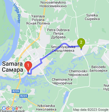 Маршрут из Самары в Алексеевку