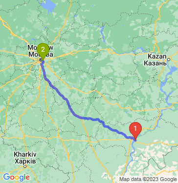 Маршрут из Энгельса в Москву