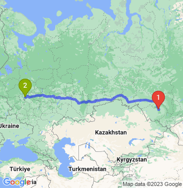 Маршрут из Барнаула в 