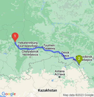 Маршрут из Перми в Карасука