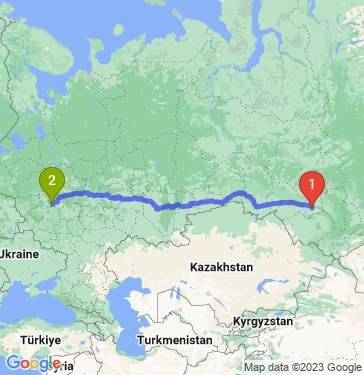 Маршрут из Бердска в Чехова