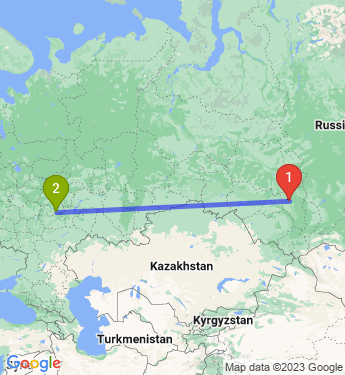Маршрут из Кемерова в Саранск