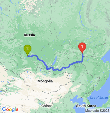 Маршрут из Нерюнгри в Красноярск