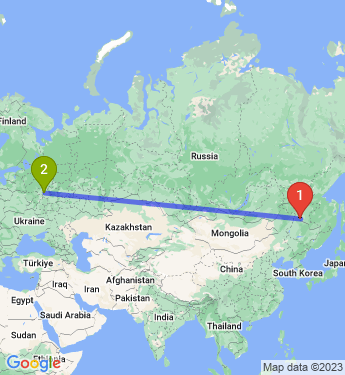 Маршрут из Благовещенска в Москву