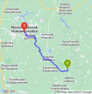 Маршрут из Новомосковска в Павловку