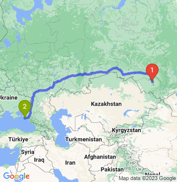 Маршрут из Барнаула в Новороссийск