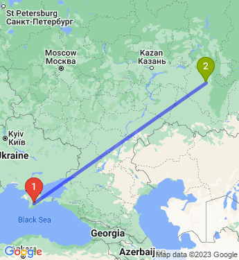 Маршрут из Симферополя в Уфу