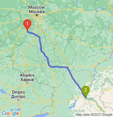 Маршрут из Калуги в Краснослободска