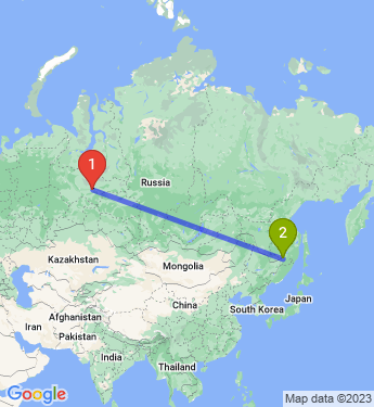 Маршрут из Сургута в Хабаровск