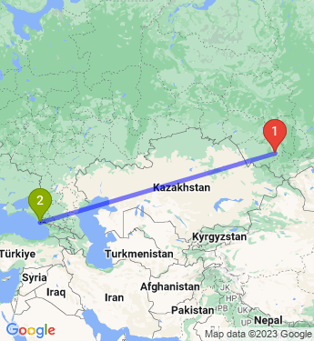 Маршрут из Бийска в Сочи