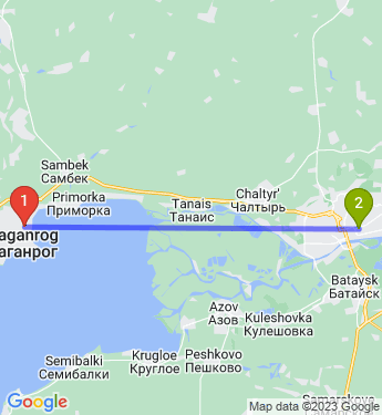 Маршрут из Таганрога в Ростов-на-Дону