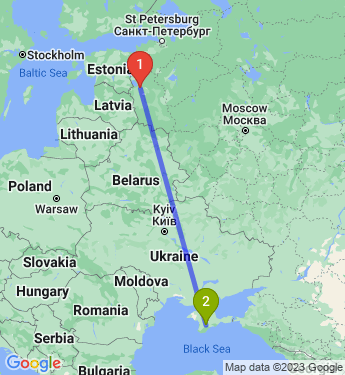 Маршрут из Пскова в Симферополя