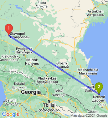 Маршрут из Ставрополя в Дербента