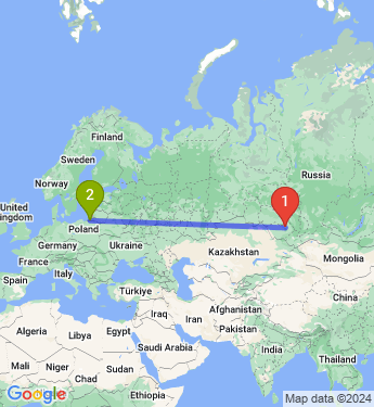 Маршрут из Барнаула в Калининград