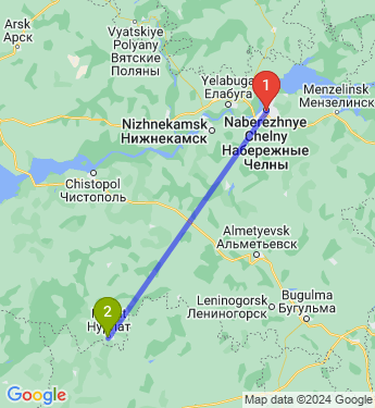 Маршрут из Набережных Челнов в Нурлата
