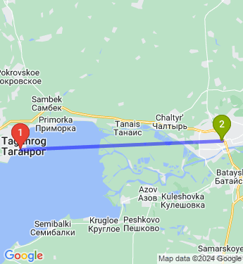 Маршрут из Таганрога в Ростов-на-Дону