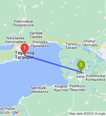 Маршрут из Таганрога в Азов
