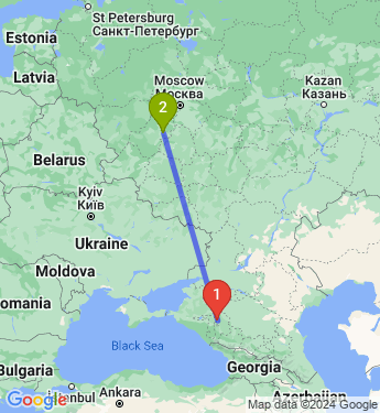 Маршрут из Курганинска в Калугу