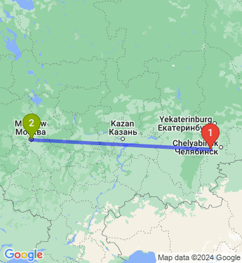 Маршрут из Миасса в Москву
