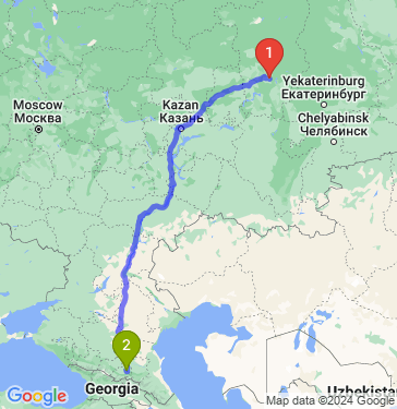 Маршрут из Перми в Назрань