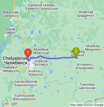 Маршрут из Челябинска в Шумиху