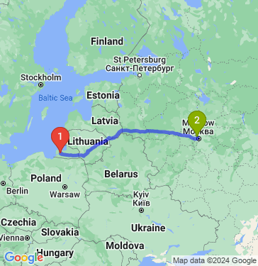 Маршрут из Калининграда в Химки