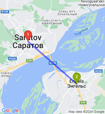 Маршрут из Саратова в Энгельс