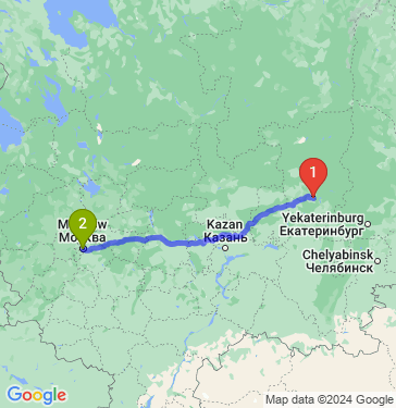 Маршрут из Перми в Москву