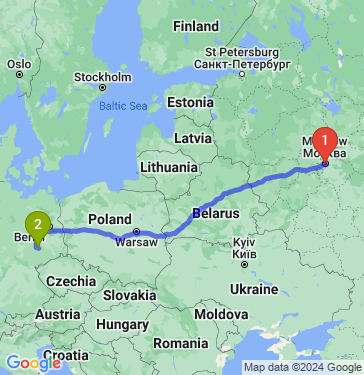 Маршрут из Москвы в Leipzig