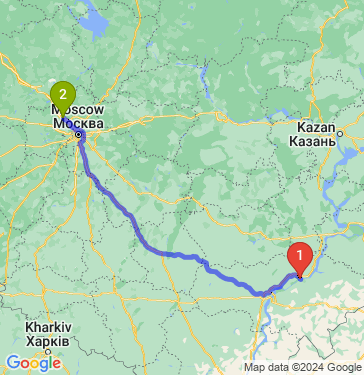 Маршрут из Вольска в Солнечногорск