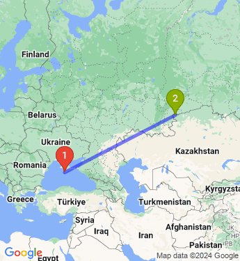 Маршрут из Севастополя в Троицк