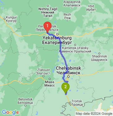 Маршрут из Первоуральска в Южноуральск