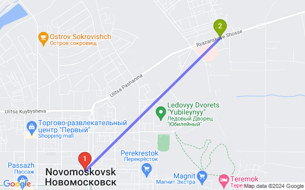 Маршрут по Новомосковску
