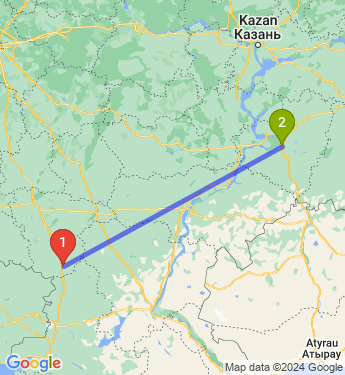 Маршрут из Богучара в Самару