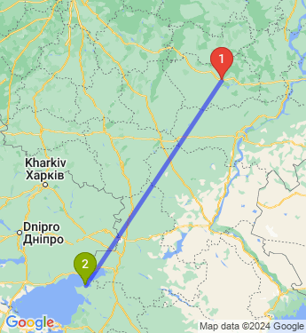 Маршрут из Пензы в Ейск
