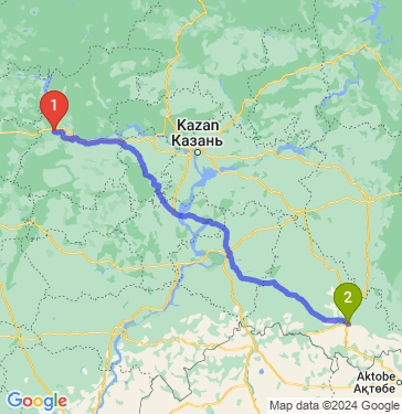 Маршрут из Дзержинска в Оренбург